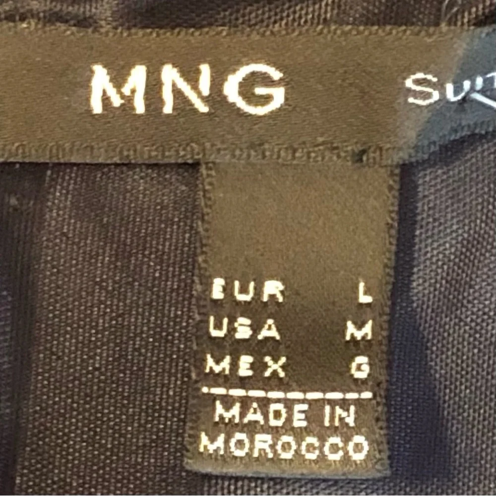 Mango Suit Navy Blue Sheath Corporate Dress Zips Lined Knee Length Size M/8 NEW - Picture 9 of 15